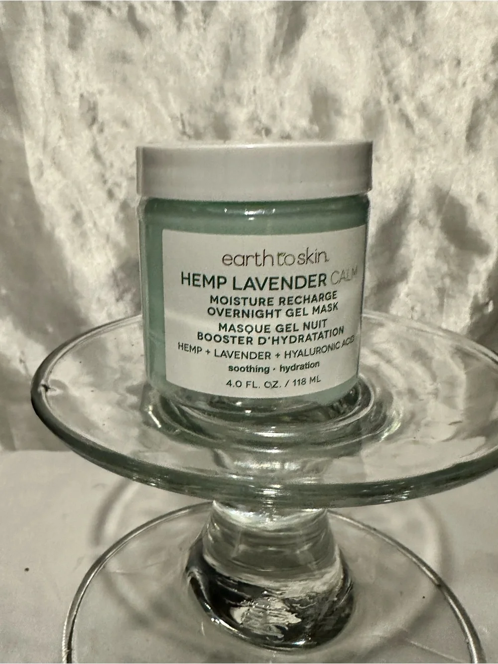 earth to skin Hemp Lavender Calm Overnight Gel Mask - Moisture Recharge